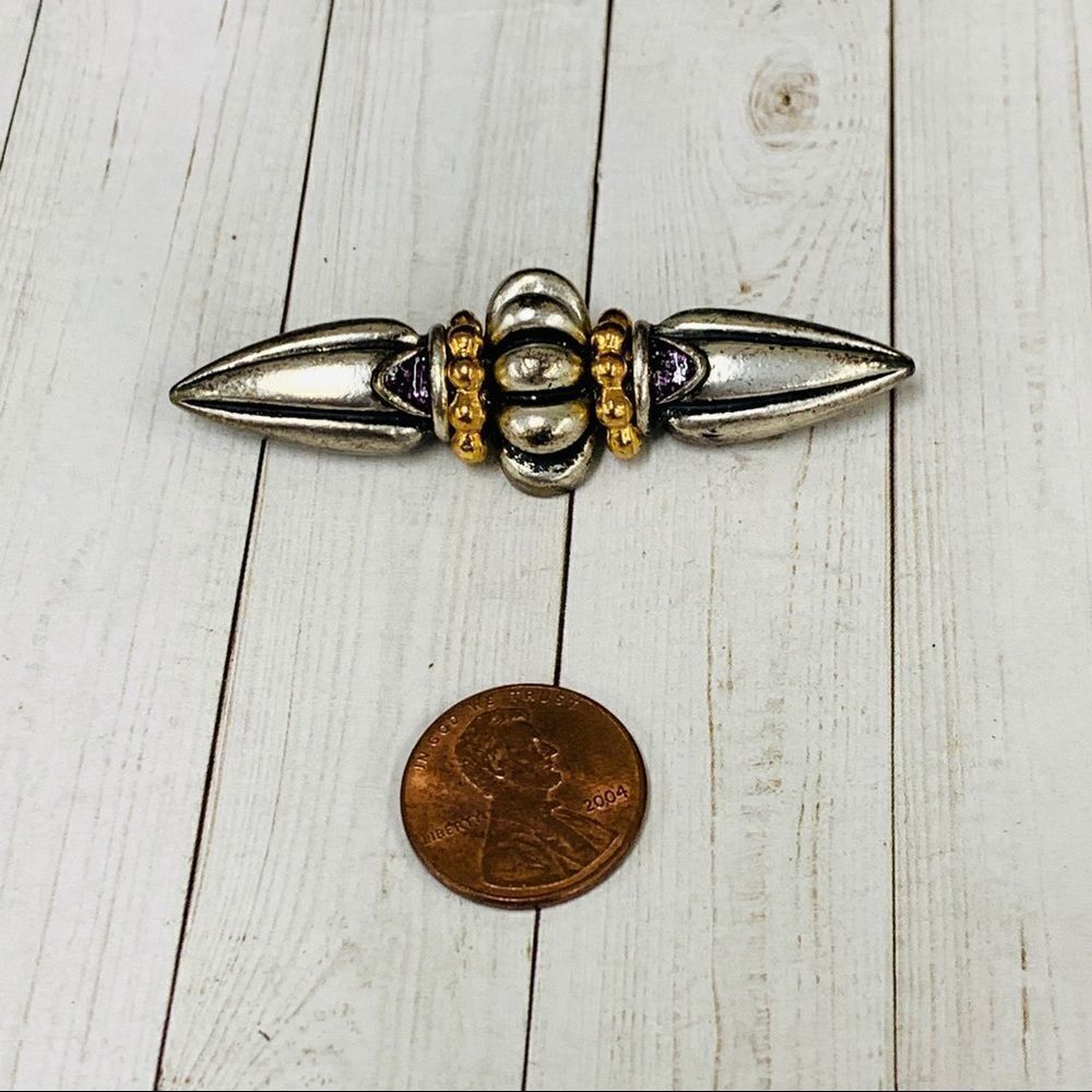 Silver and Gold Collar Brooch‎